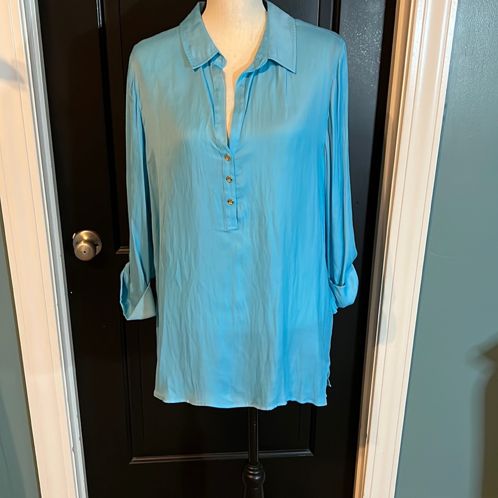 GUC blue XL LILLY PULITZER EVERGLADES TUNIC BEAUTIFUL ON CLOSET CLEAN OUT